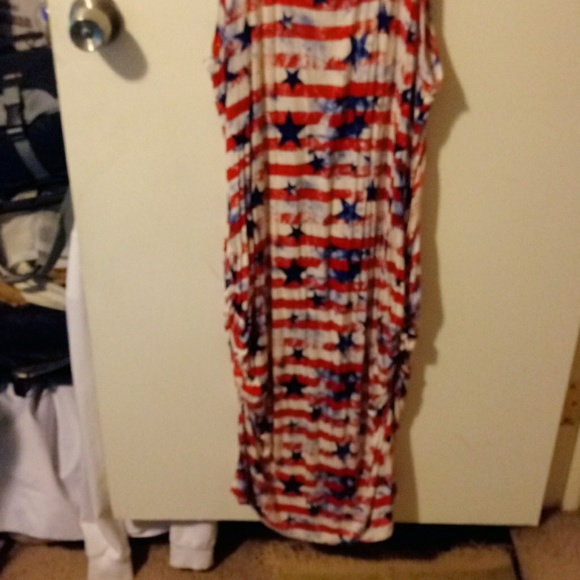 venus red white and blue dress